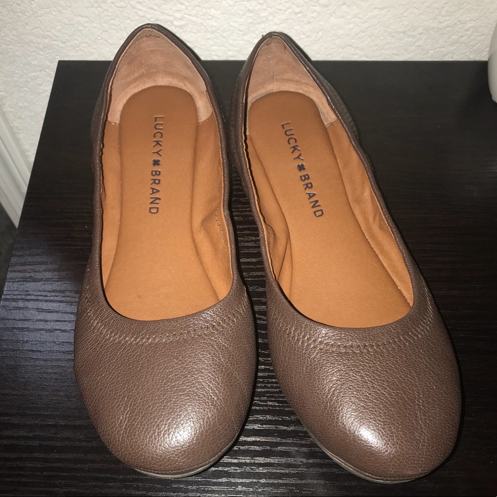 Lucky Brand Ballet Flats Emmie size 7.5 Tobacco